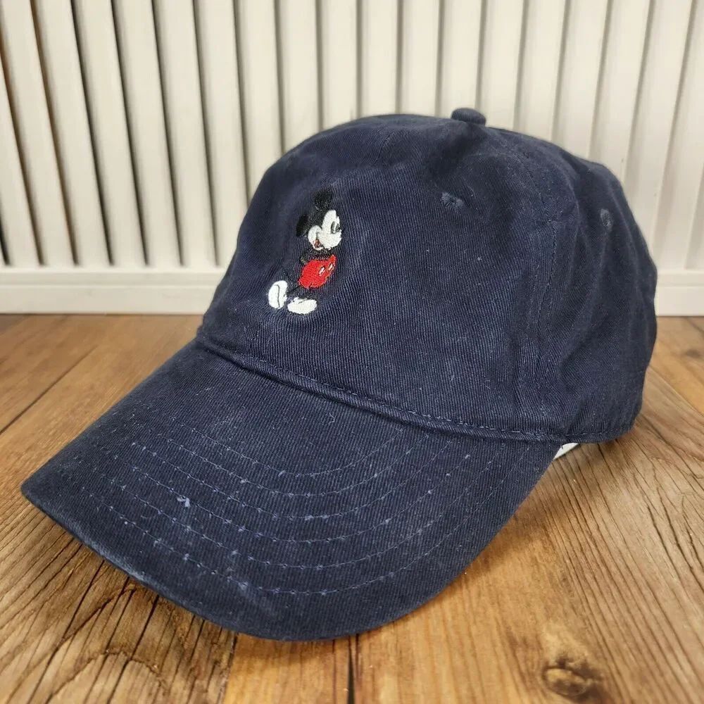 Mickey Mouse Hat Cap Strap Back Blue Classic Cartoons Embroidered Dad Animation